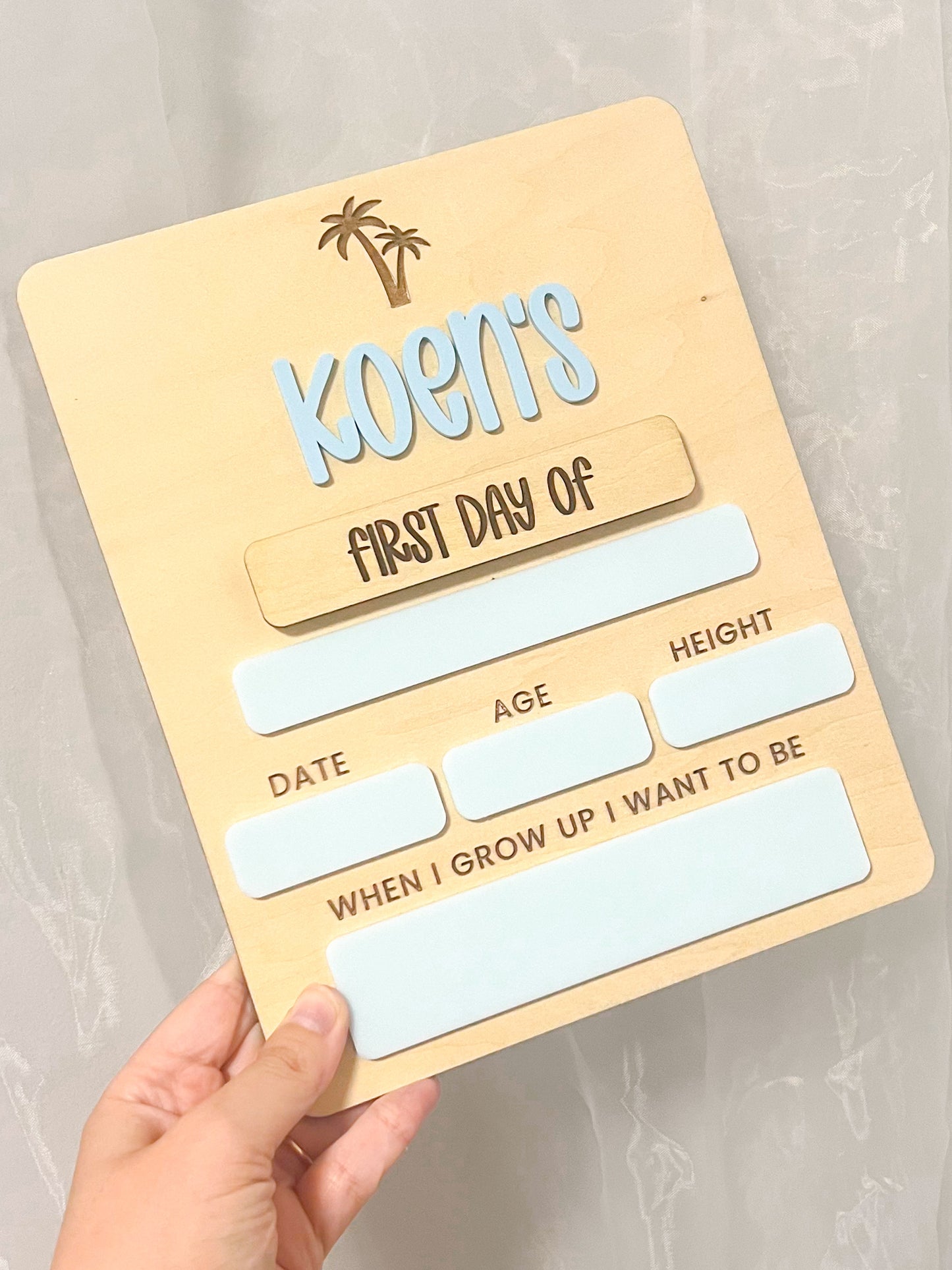 First Day Board - Rounded Rectangle