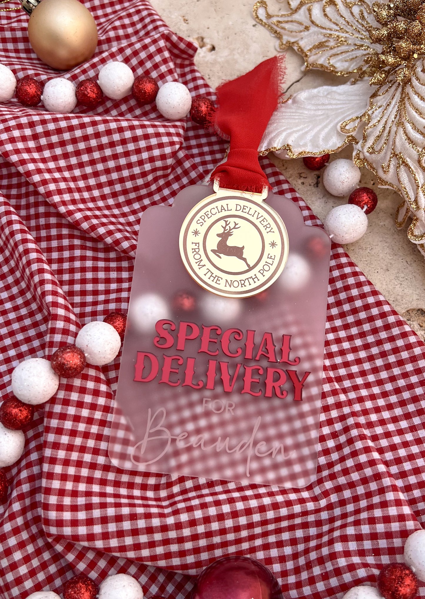 Christmas Tag - North Pole Postage Stamp