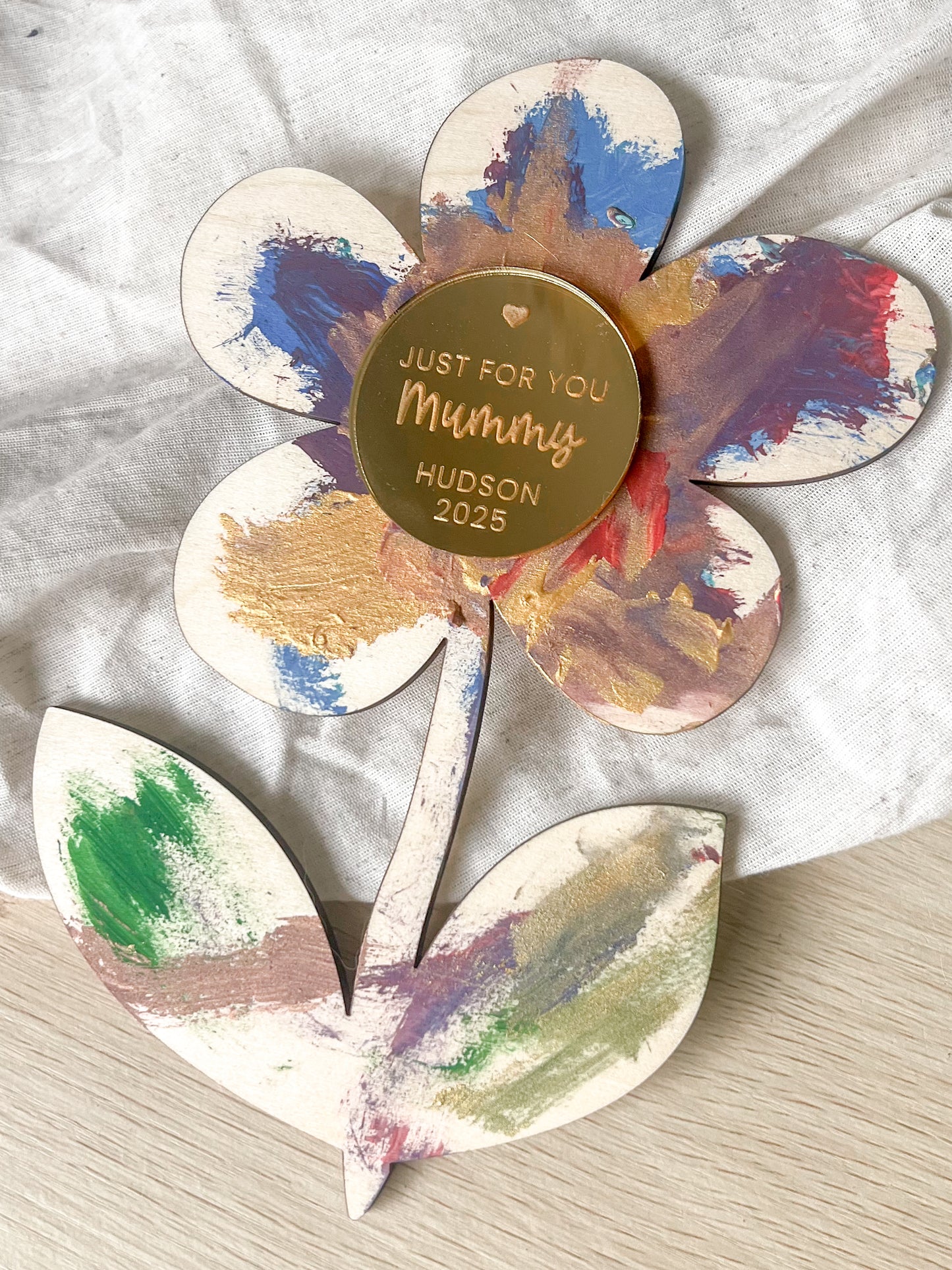 Paint Your Own - Flower with Mirror Plaque
