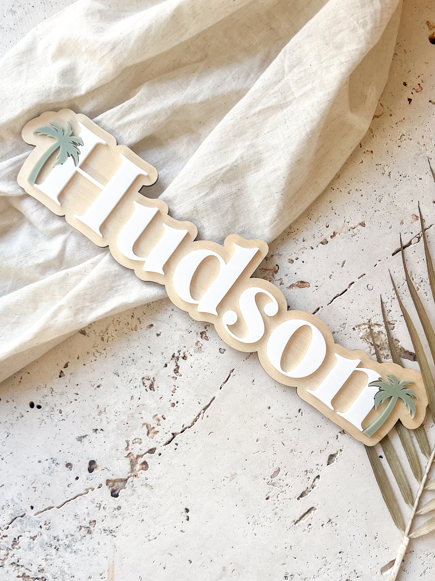 Name Plaque - Palms (Double Layer)