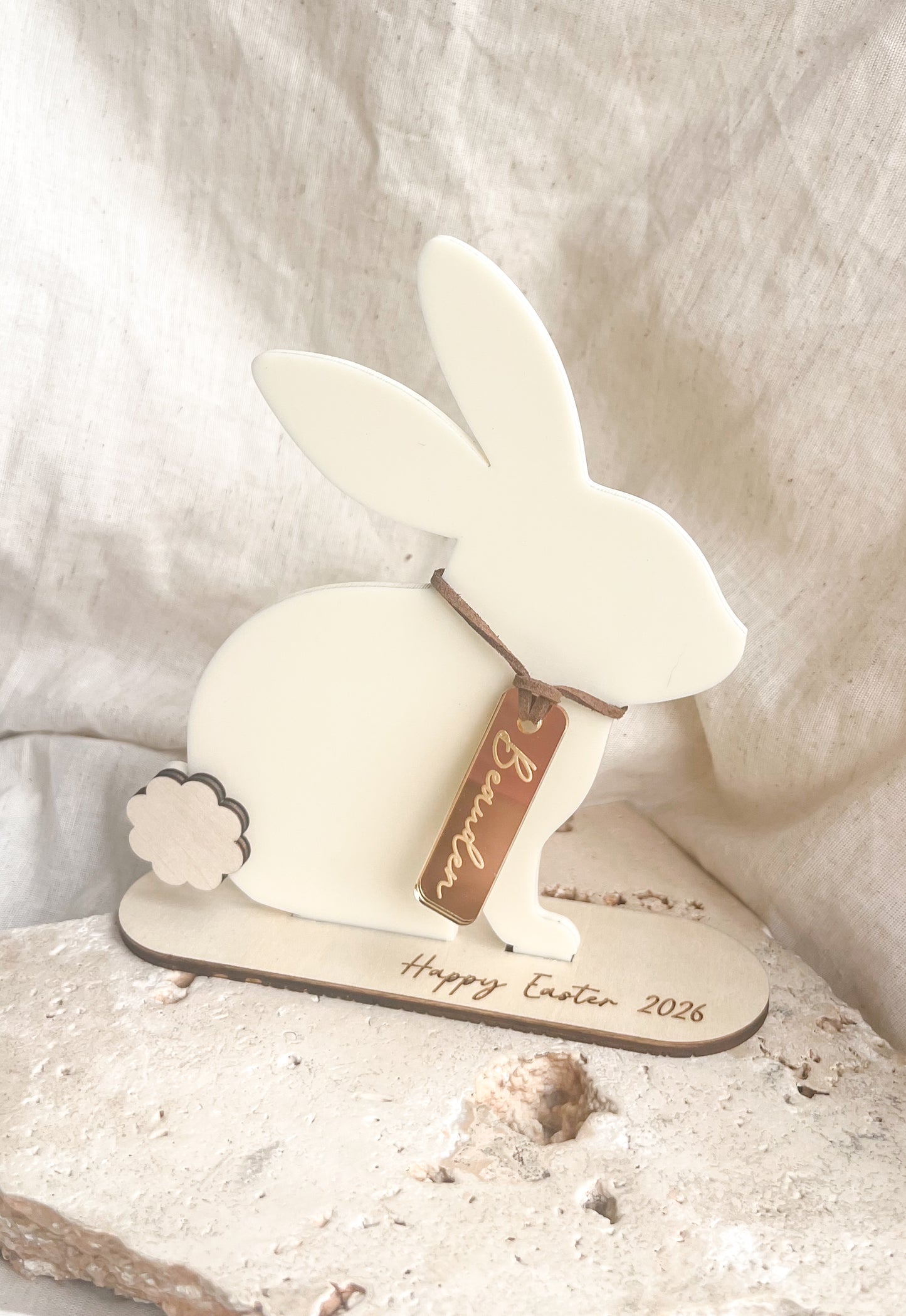 Easter Bunny Freestanding with Name Plaque