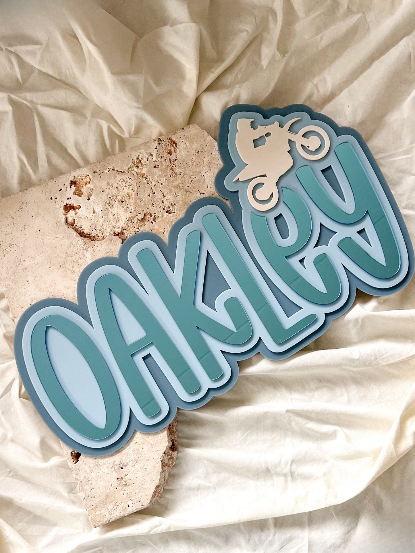 Name Plaque - Motorbike (Triple Layer)