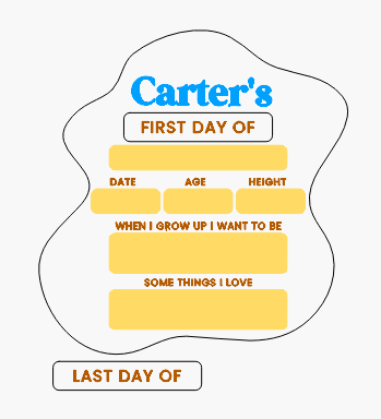 First Day Board - Abstract Shape