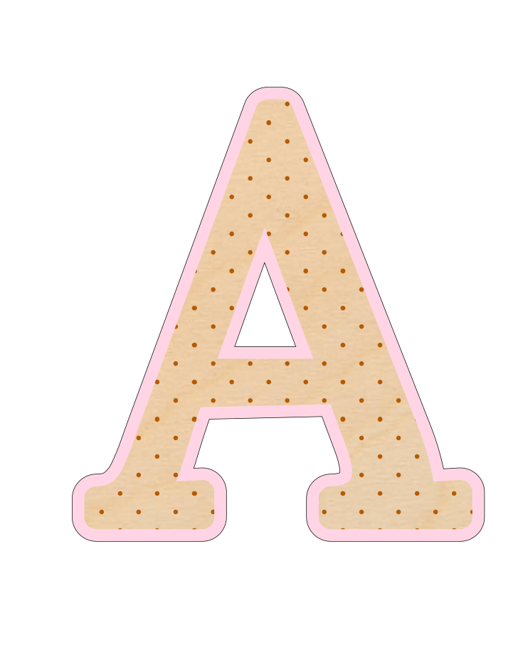 Name Plaque - Polka Dot Letter