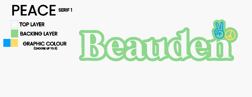 Name Plaque - Peace (Double Layer)