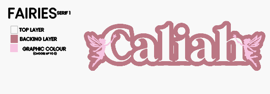 Name Plaque - Fairies (Double Layer)