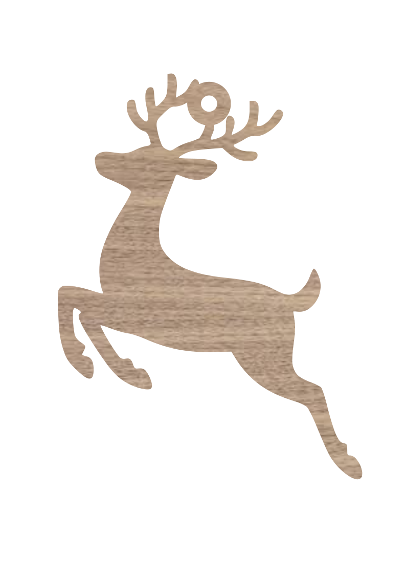 6pk Reindeer Christmas Ornaments