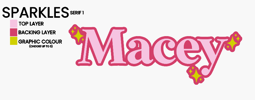 Name Plaque - Sparkles (Double Layer)