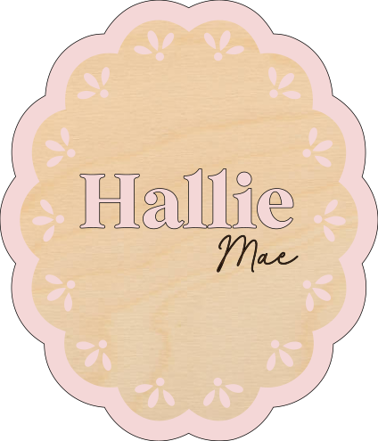 Announcement Plaque - Vintage Scalloped