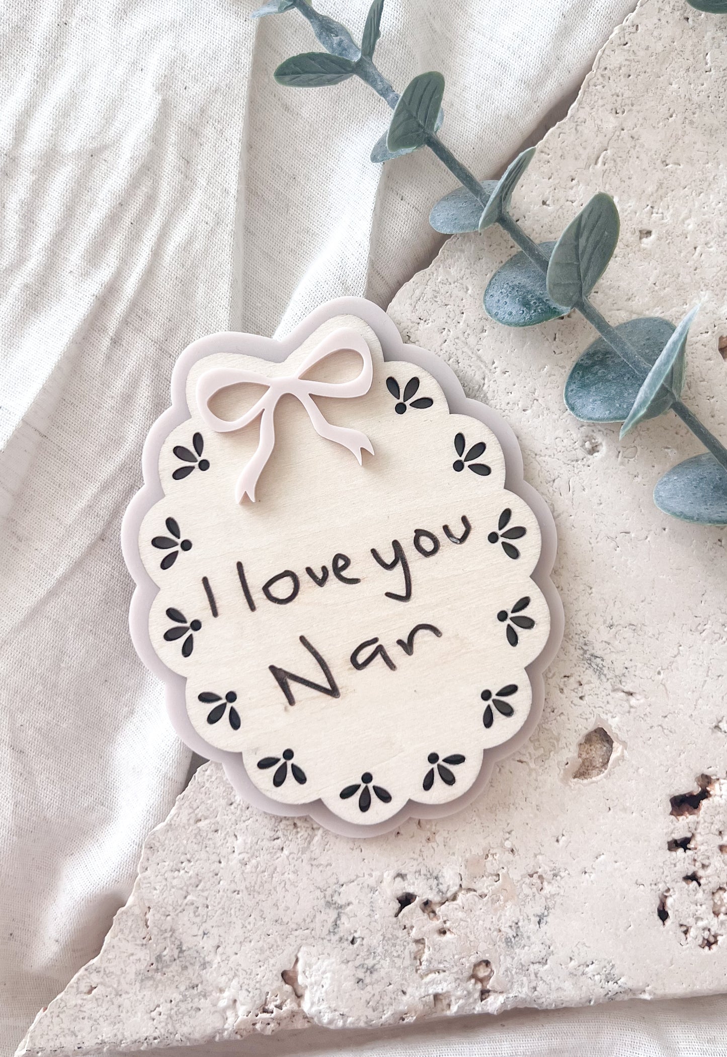 Scalloped Handwritten/Drawn Magnet