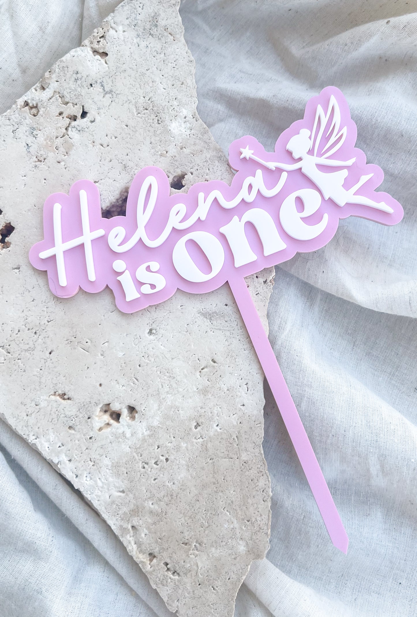 Acrylic Cake Topper - 'Fairy' Birthday Topper