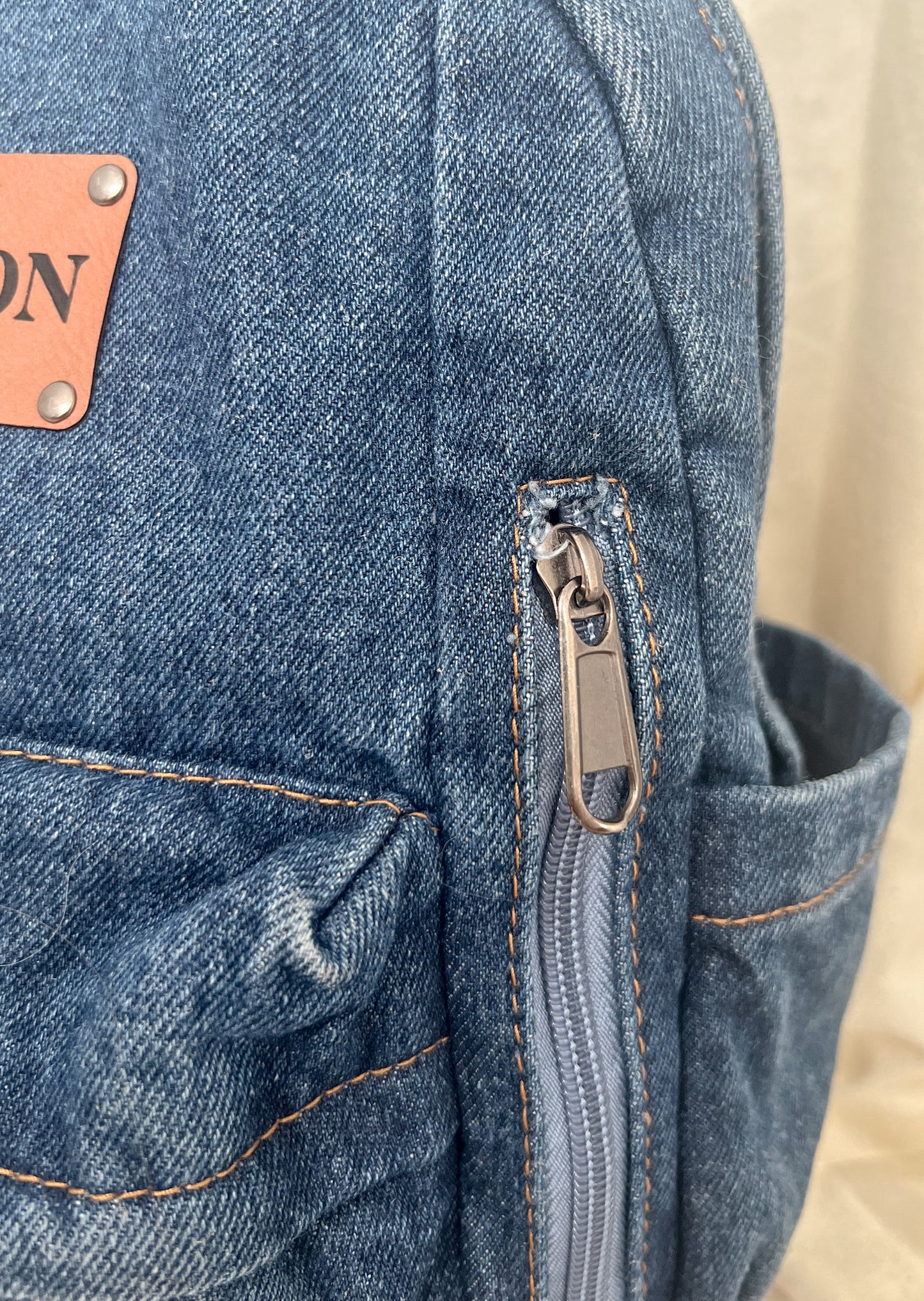 Personalised Backpack - Denim