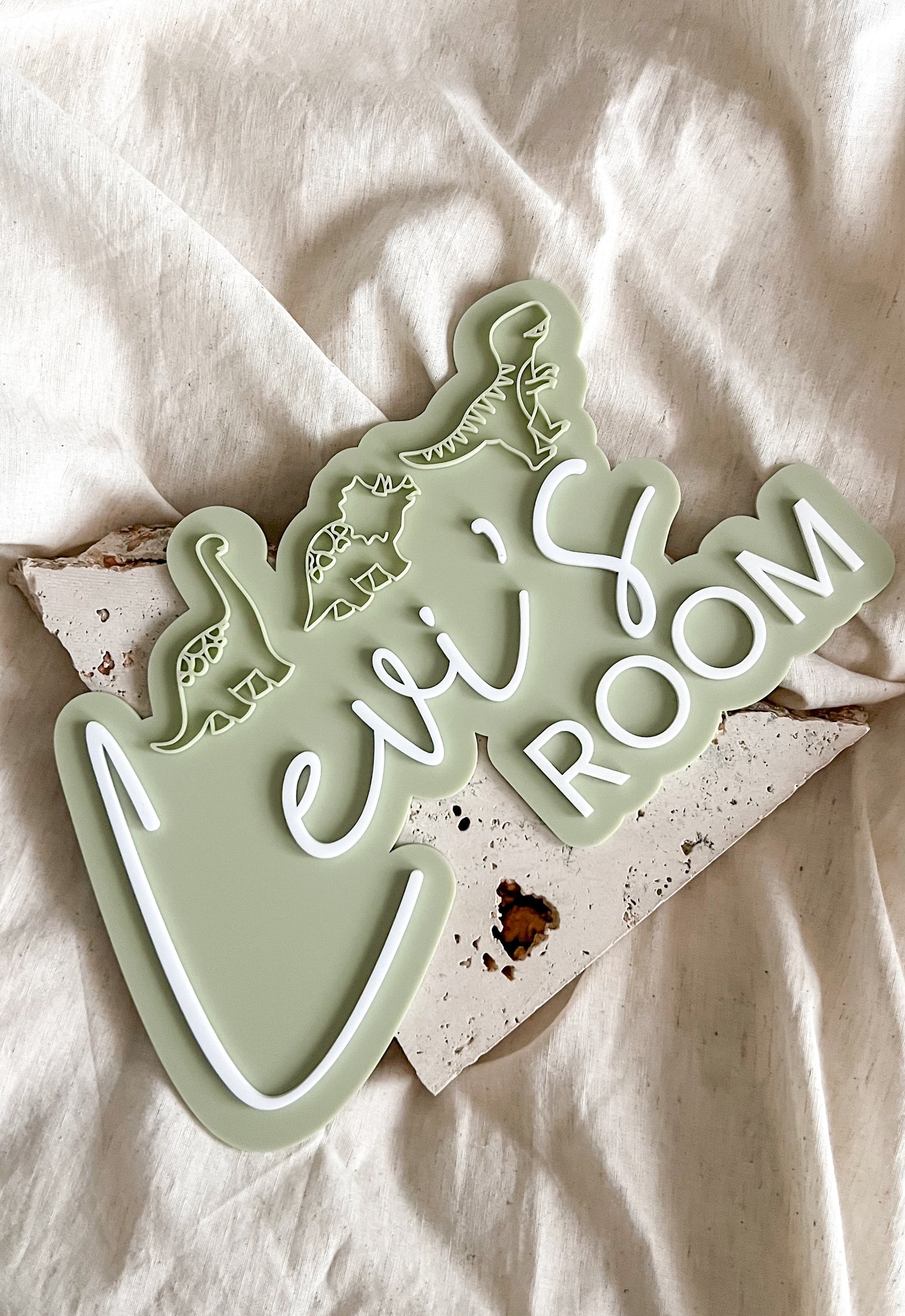 Name Plaque - Dino (Double Layer)