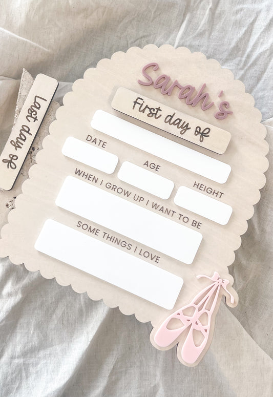 First Day Board - Ballet