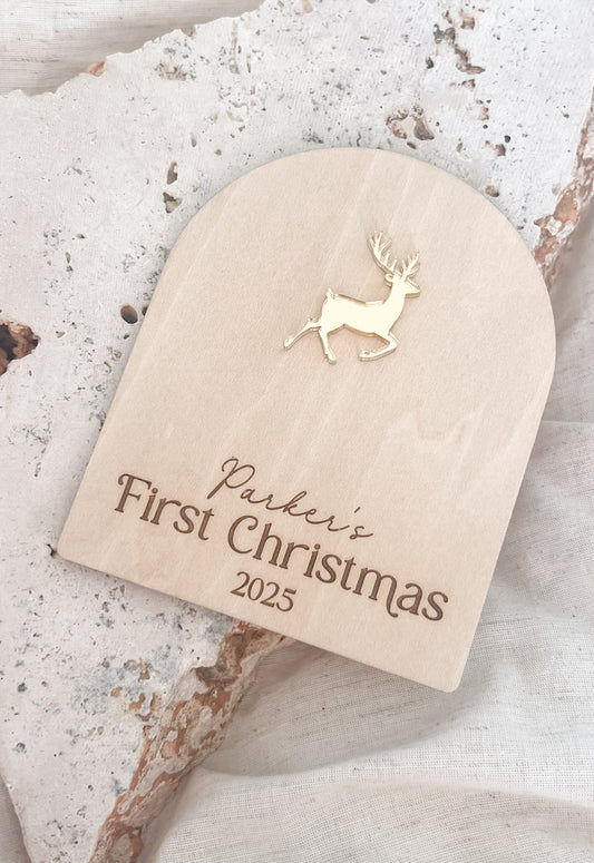 Christmas Plaque - Reindeer First Christmas