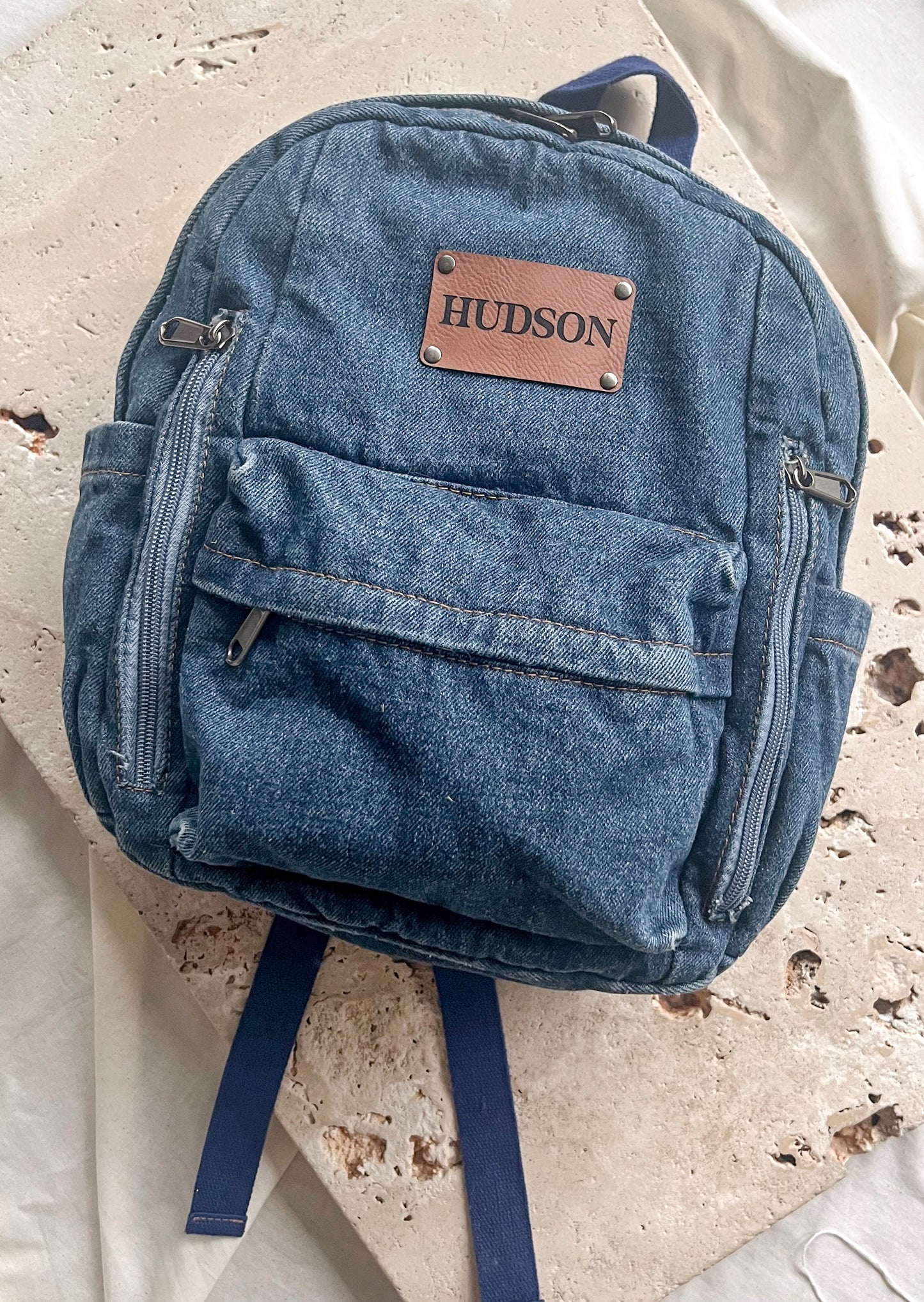 Personalised Backpack - Denim