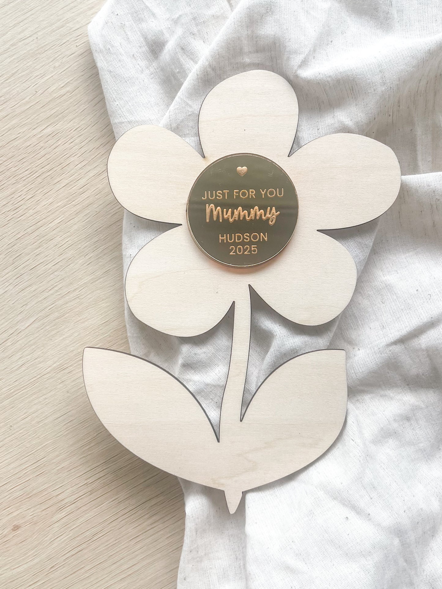 Paint Your Own - Flower with Mirror Plaque