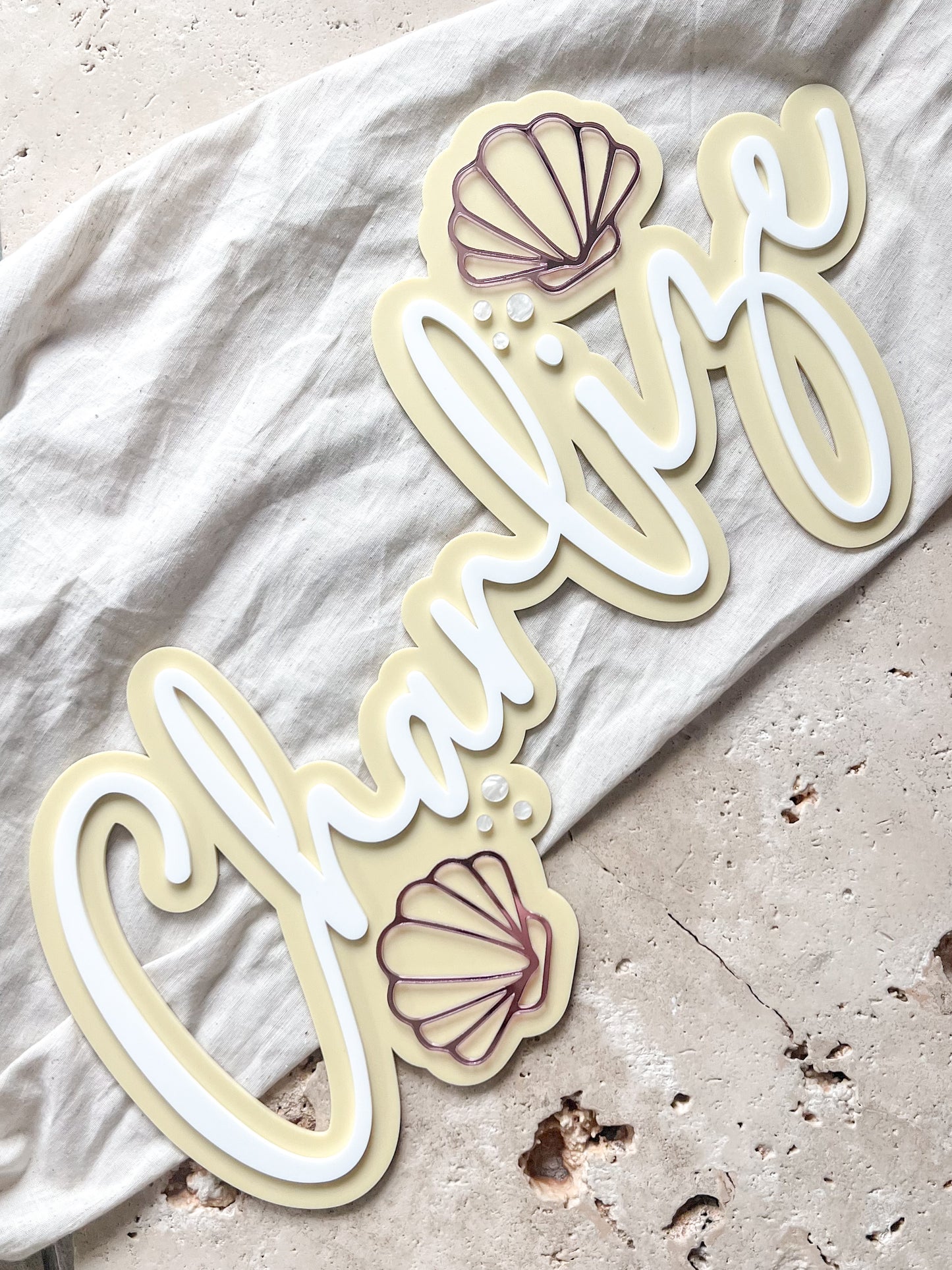 Name Plaque - Shells (Double Layer)