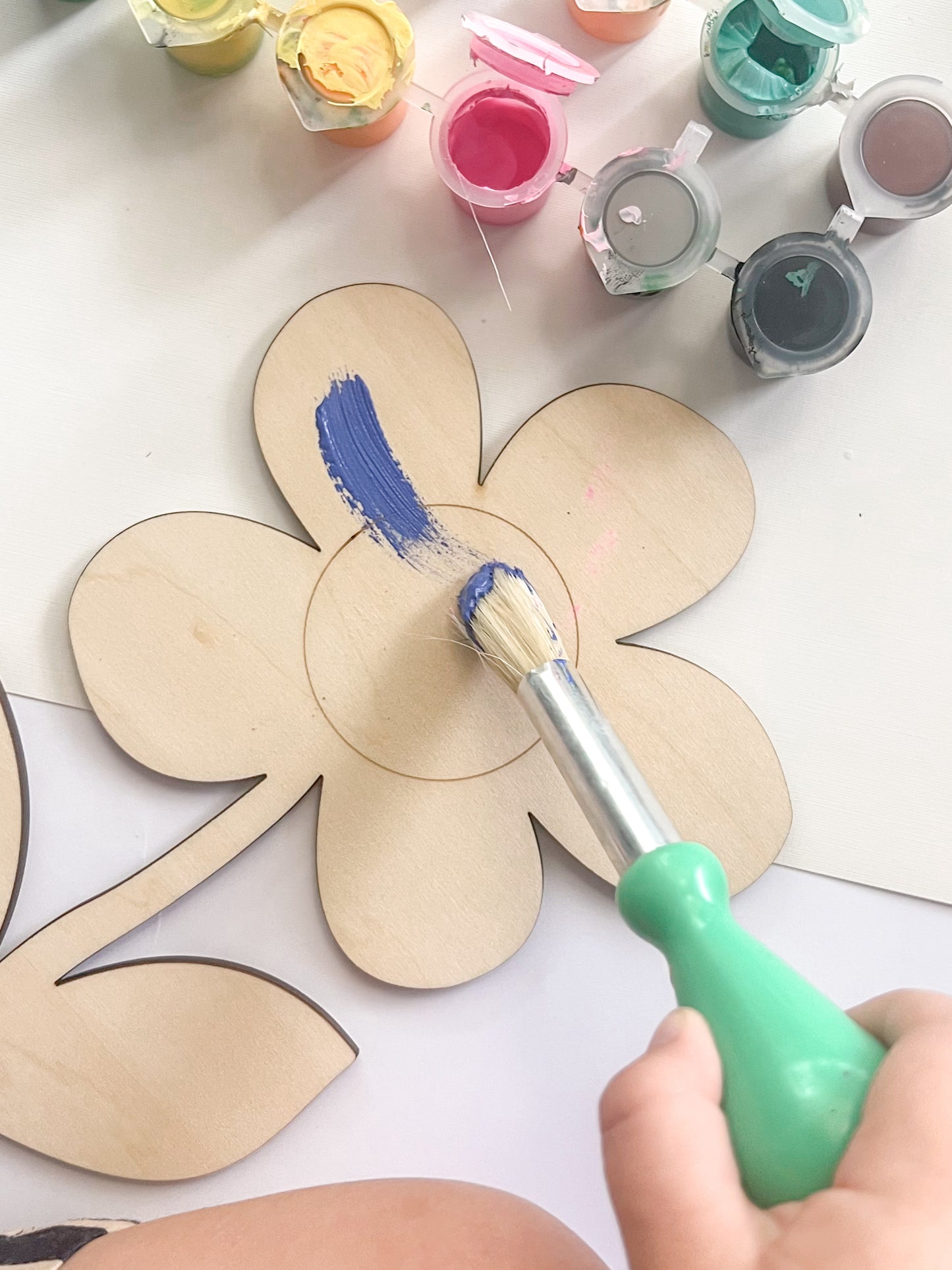 Paint Your Own - Flower with Mirror Plaque