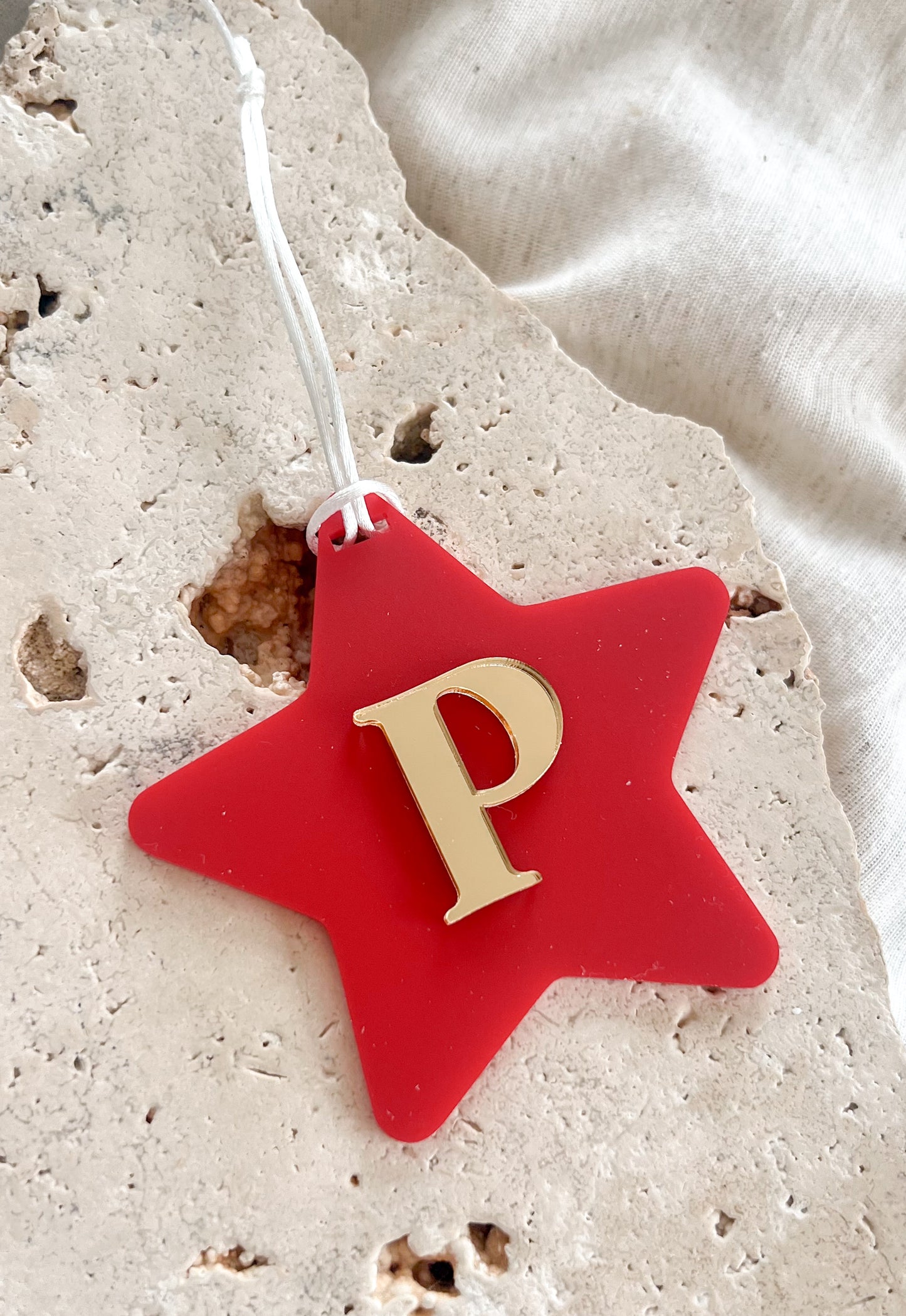 Christmas Ornament - Star Initial