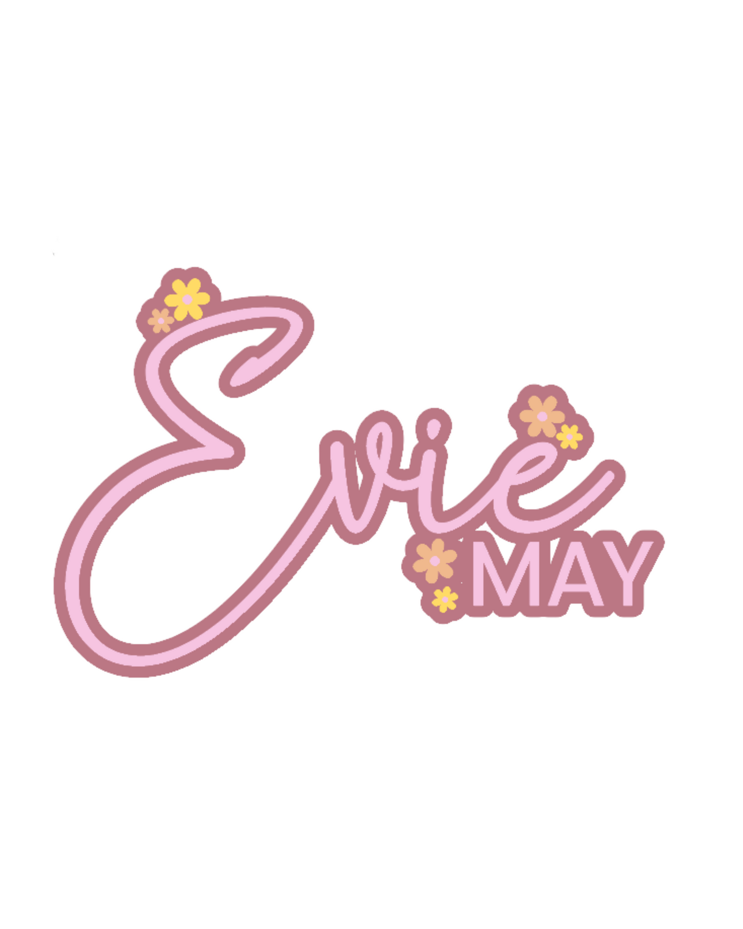 Name Plaque - Daisies (Double Layer)