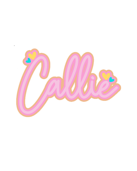 Name Plaque - Hearts (Triple Layer)