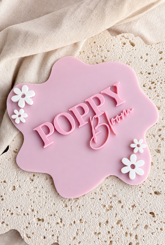 Announcement Plaque - Abstract Daisy