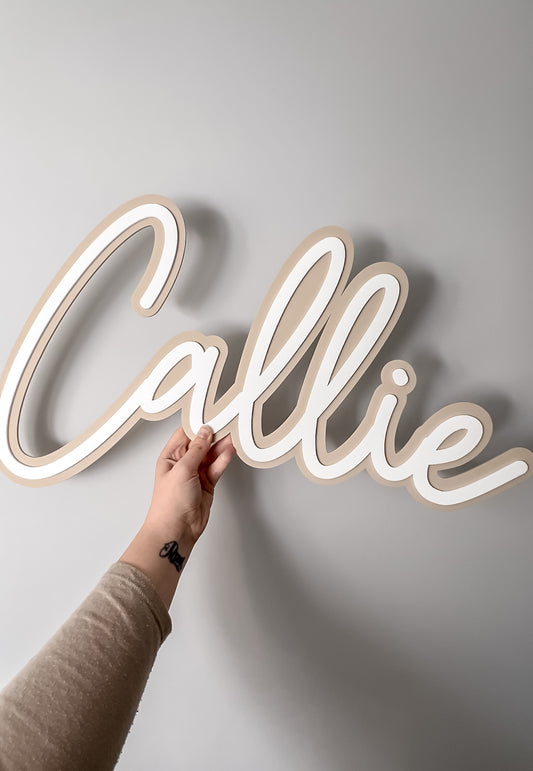 Name Plaque - Double Layer