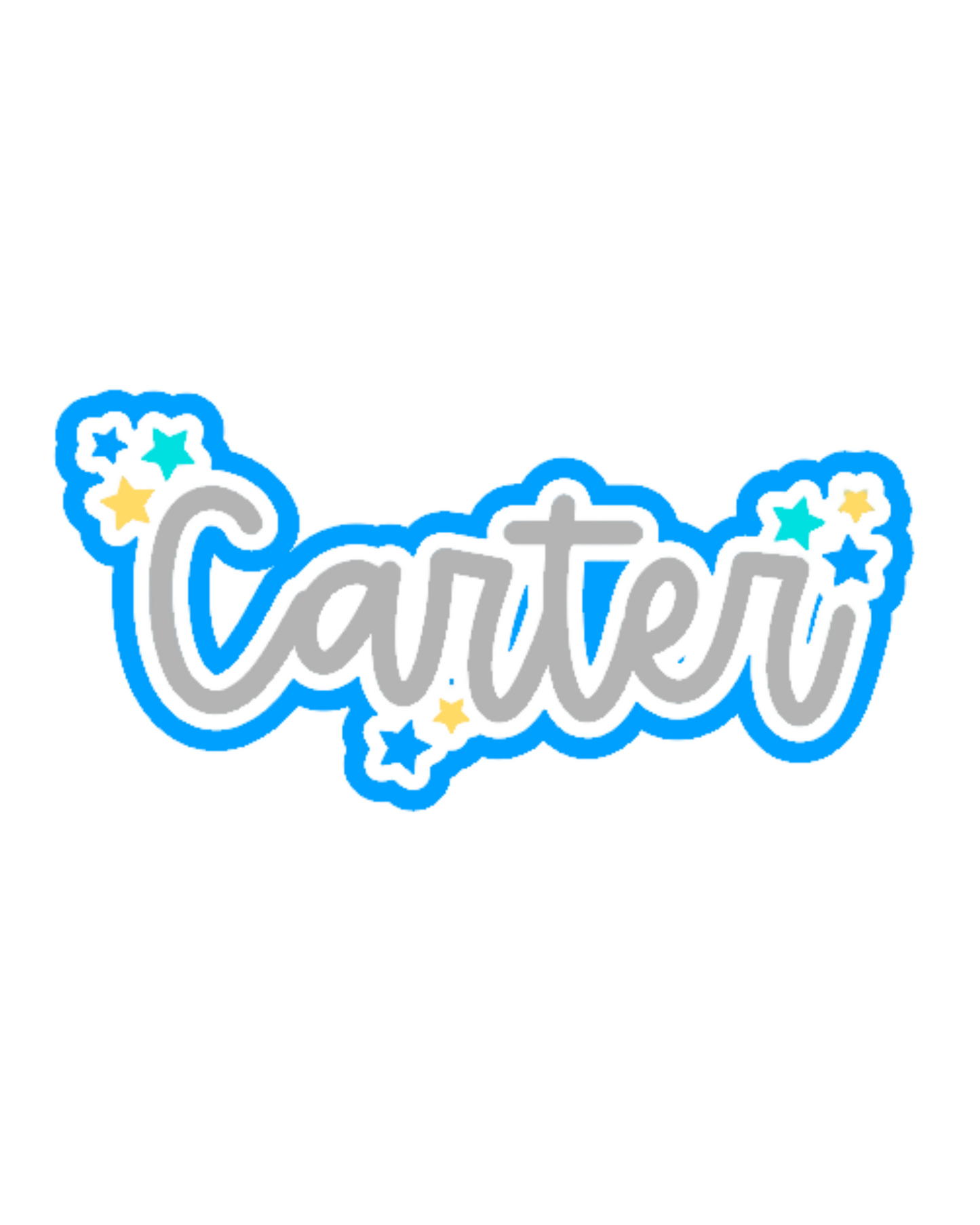 Name Plaque - Stars (Triple Layer)