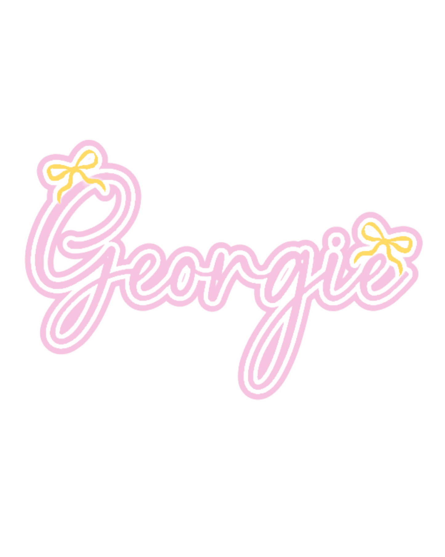 Name Plaque - Bows (Triple Layer)