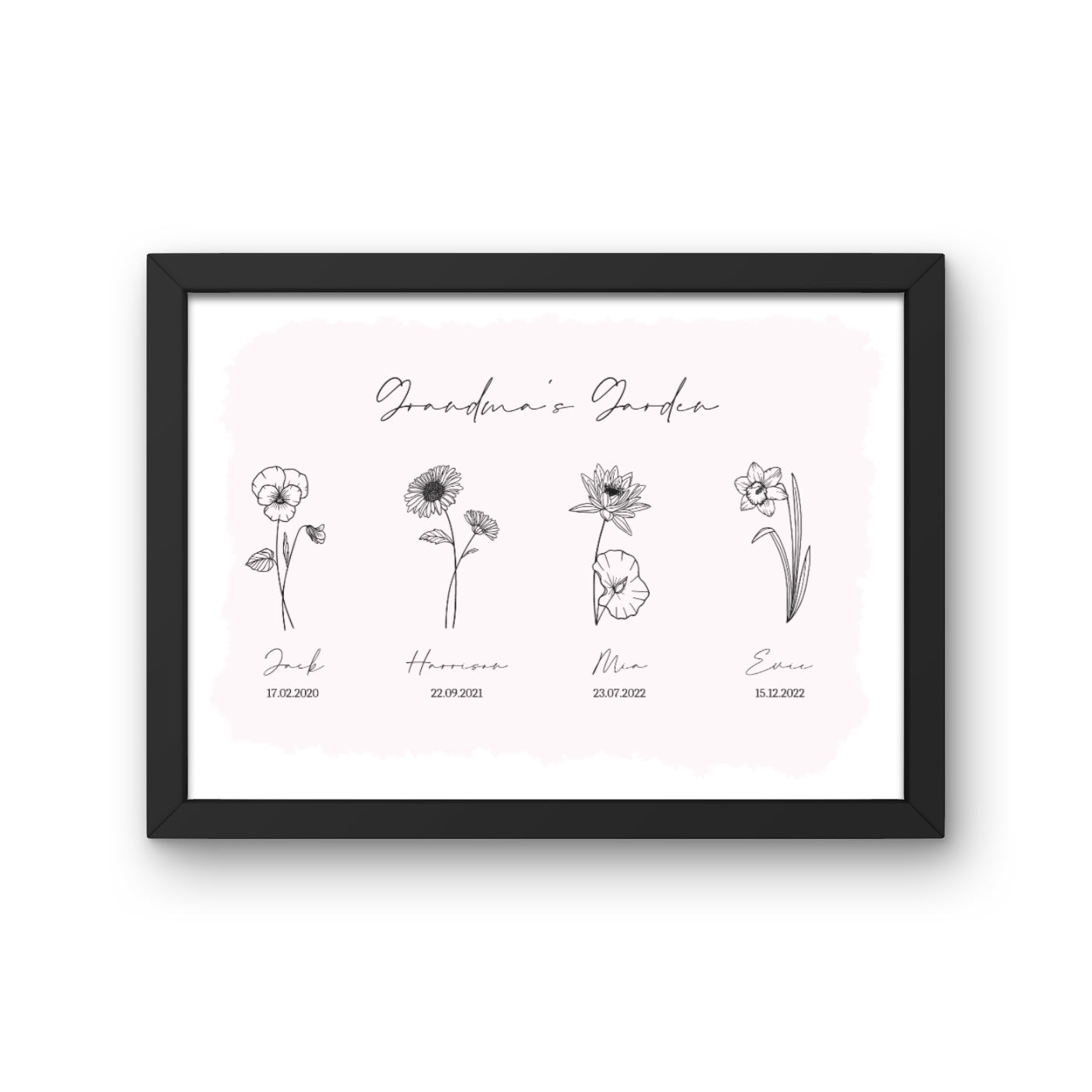 'Birth Flower Garden' Print